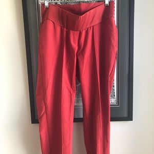 ASOS red maternity dress pants